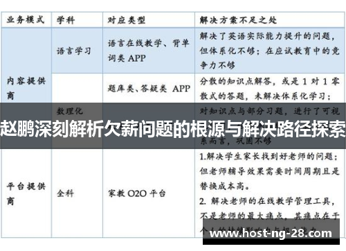 赵鹏深刻解析欠薪问题的根源与解决路径探索