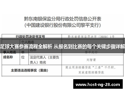 足球大赛参赛流程全解析 从报名到比赛的每个关键步骤详解 足球大赛参赛流程全解析 从报名到比赛的每个关键步骤详解
