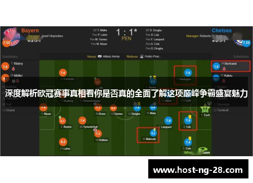 深度解析欧冠赛事真相看你是否真的全面了解这项巅峰争霸盛宴魅力 深度解析欧冠赛事真相看你是否真的全面了解这项巅峰争霸盛宴魅力